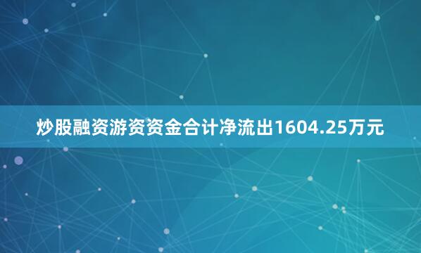 炒股融资游资资金合计净流出1604.25万元